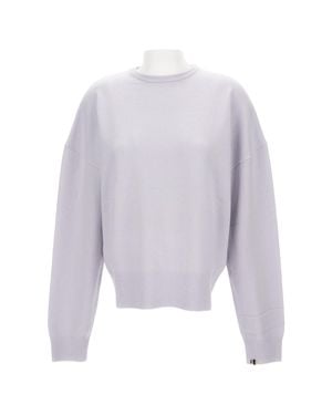 Extreme Cashmere Crewneck Sweater With Relaxed Fit And Wool Blend Fabric - White