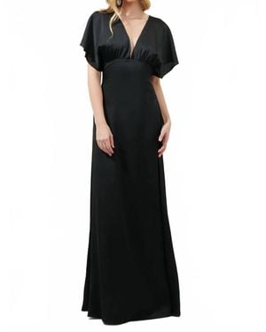 Sugarlips Stacy V-Neck Maxi Dress - Black