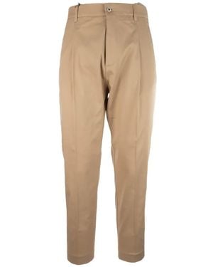 Pence Alain Cropped Tailored Structured Pants - Natural