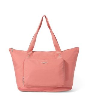 Baggallini Carryall Expandable Packable Tote Bag - Pink