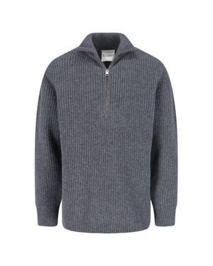 Closed Classic Sweater With Round Neckline - Gray