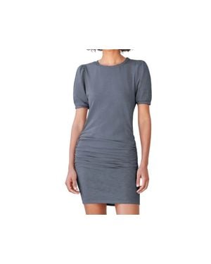 Sundry Puff Sleeve Mini Dress - Blue