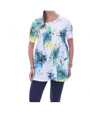 parsley & sage Faith Short Sleeve Top - Blue