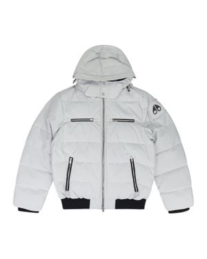 Moose Knuckles Cloud Bomber Neoshear Puffer Jacket - Gray