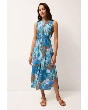 Marie Oliver Kirkley Shirt Dress - Blue