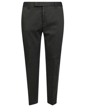 PT01 Cotton-Blend Tailored Straight-Leg Pants - Gray