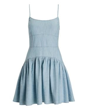 Polo Ralph Lauren Fitted Bodice Mini Dress - Blue