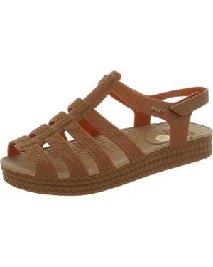 Reef Water Beachy Peep Toe Ankle Strap Strappy Sandals - Brown