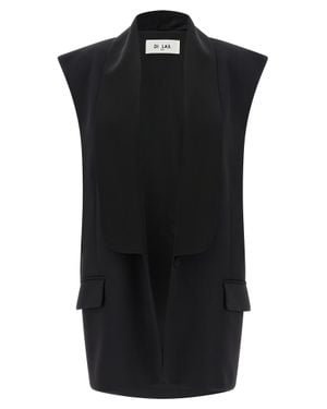 DI.LA3 PARI' Di. La3 Pari' Viscose Sleeveless Jacket - Black