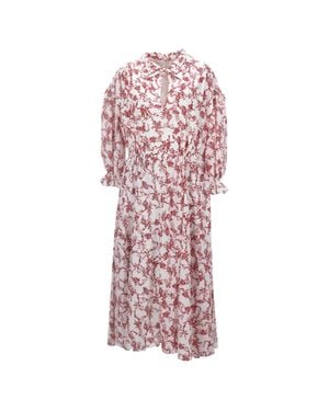 Emilia Wickstead Floral Printed Midi Dress - Pink