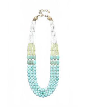 David Aubrey Jewelry Triple-Strand Necklace - Blue