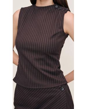 DL1961 Tailored Pinstripe Top - Multicolor
