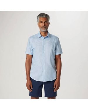 Bugatchi 8 Way Stretch Button Up Shirt - Blue