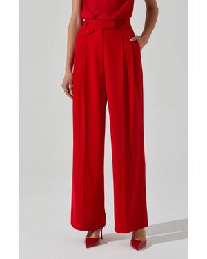 Astr Bryony High Waisted Trouser Pants - Red