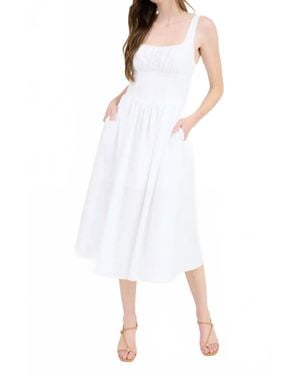 Blu Pepper Farrah Midi Dress - White