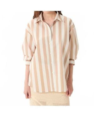 DELUC Vincenzo Striped Shirt - Natural