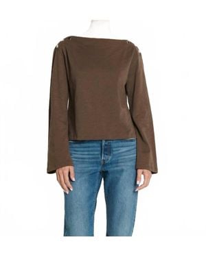 Nation Ltd Rochelle Boatneck Tee - Brown