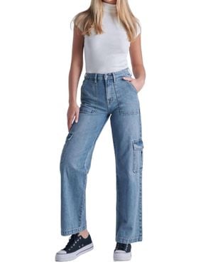 Hidden Jeans Cargo Wide Leg Dad Jean - Blue