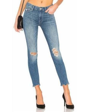 Mother The Looker Ankle Chew Jeans - Blue