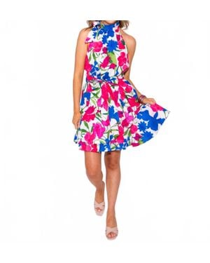Sugarlips The Bloom Pop Mini Halter Dress - Blue