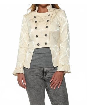 Orchid Bloom Brocade Jacket - Gray