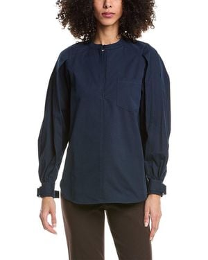 3.1 Phillip Lim Oxford Oversized Poet Blouse - Blue