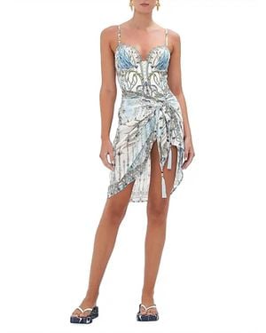 CAMILLA Short Tassel Sarong - Multicolor