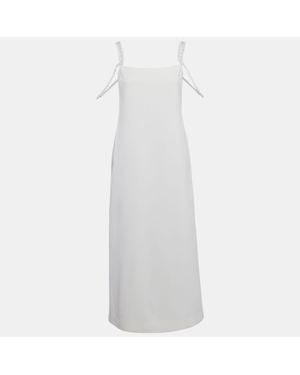 Alexis Embellished Crepe Sleeveless Shayanne Midi Dress - White