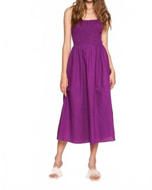 In The Beginning Mandy Sleeveless Midi Dress - Purple