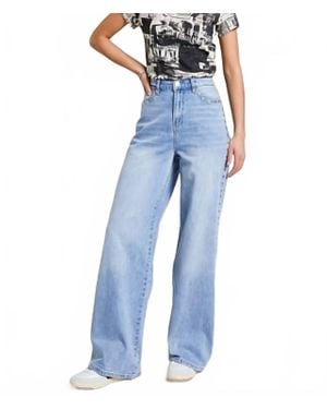 Habitual Gemma Wide Leg Studded Stretch Jeans - Blue