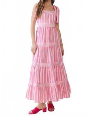 TCEC Candy Stripe Maxi Dress - Pink