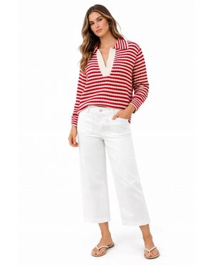 Apny Crop Stretch Pant - Red