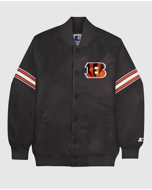 Starter Cincinnati Bengals Satin Full-Snap Jacket - Black