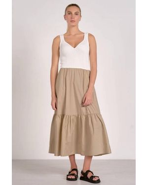 Elan Rhodes Sweater Knit Maxi Dress - Natural