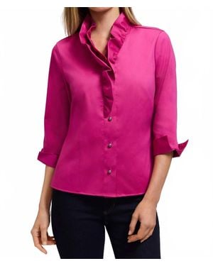 Foxcroft Edith Shirt Jacket - Pink