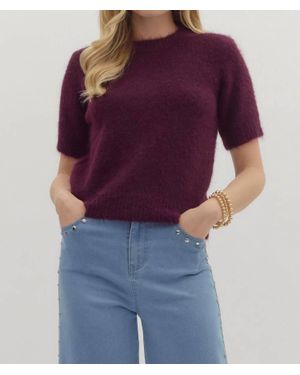 Entrousa Sophie Short Sweater - Purple