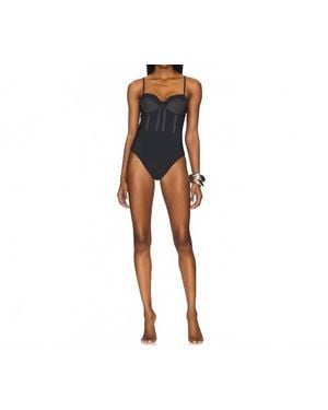 Jonathan Simkhai Beatrix Bustier Swim - Blue
