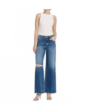 Flying Monkey High Rise Wide Leg Jeans - Blue