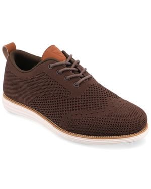 Vance Co. Ezra Medium And Wide Width Knit Dress Shoe - Brown