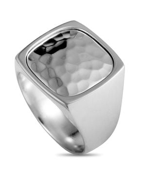 Georg Jensen Smithy Signet Band Ring - Metallic