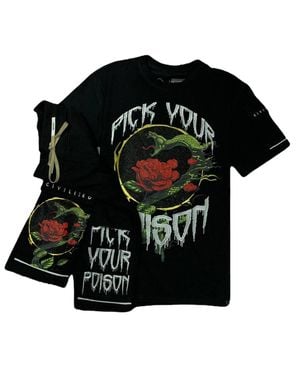 Civilized Poison T-Shirt & Short Set - Black