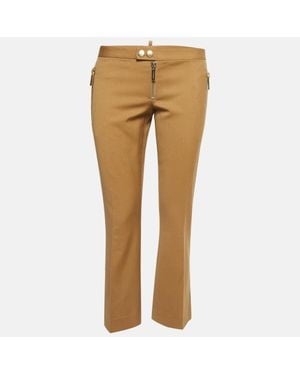DSquared² Gabardine Zipper Detail Pants - Natural