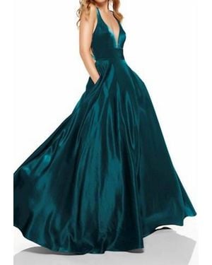 Alyce Paris Long A-Line Gown - Blue