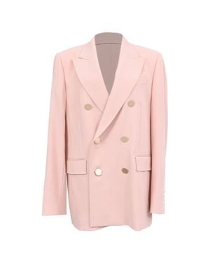 Max Mara Studio Double-Breasted Blazer - Pink