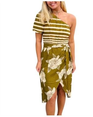 Aylaya One Shoulder Dress - Yellow