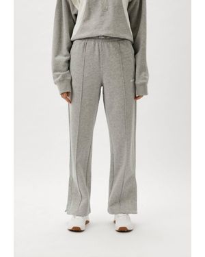 Cream Yoga Relaxed Straight Leg Sweatpants - Gray