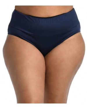 24th & Ocean Solid Mid Waist Pant - Blue