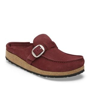 Birkenstock Buckley Suede Clogs - Red