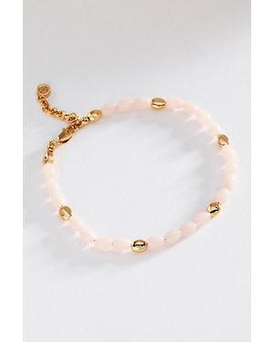 Ettika Polished Pebble Anklet - White