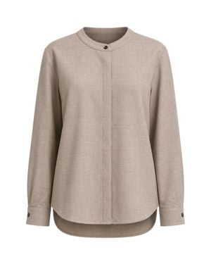Nine:inthe:morning Orzo Long-Sleeved Wool Shirt - Natural